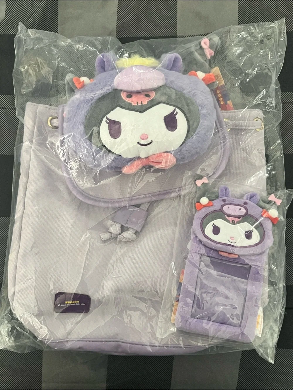 Sanrio Year of the Horse Purple Kuromi Backpack and Cardholder